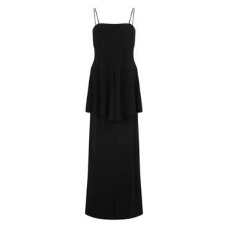 Emporio Armani Gowns, female, Black, Size: XS Two-piece effect crepe dress
