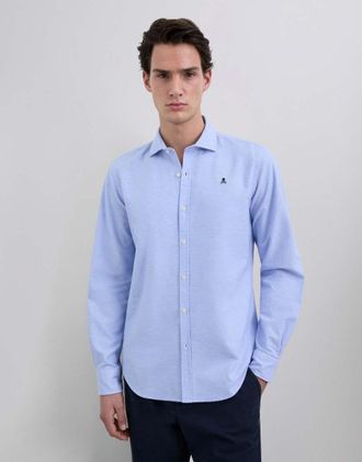 Scalpers Peach F - Camicia Oxford blu a quadri