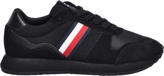 Tommy Hilfiger Runner Evo Sneakers - Heren - Sneakers - Zwart - 47 EU - Leer - Schoenen
