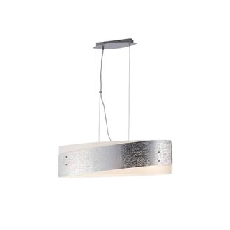 Netlighting PARIS 4 Light Straight Bar Pendant Ceiling Light Silver 75x20cm | Size: 75x20 cm