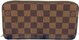 Louis Vuitton Brown Damier Canvas Long Wallet (Bi-Fold) (Pre-Owned)