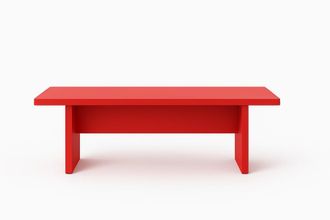 Really Nice Things BancoLaminado Rojo Llama FSC, resistente y antimicrobiano