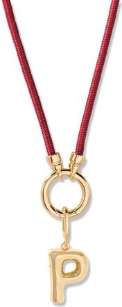 Brook & York Kai Initial Charm Necklace in Gold/Purple P at Nordstrom
