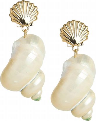 Sammy B. Shell Earrings In White