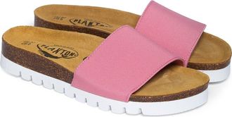 Plakton Solid Slide Sandal in Pink Elastic at Nordstrom Rack, Size 11Us / 42Eu
