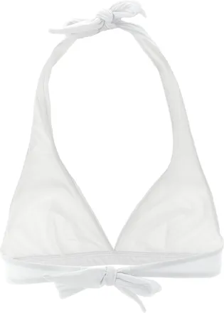 Brunello Cucinelli Monile-Trimmed Technical Jersey Bikini Top - White