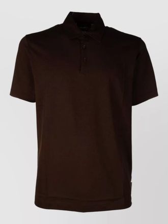 Zanone short sleeves polo collar menswear shirt
