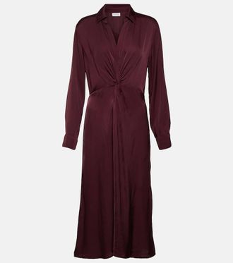 Velvet Bettie satin midi dress