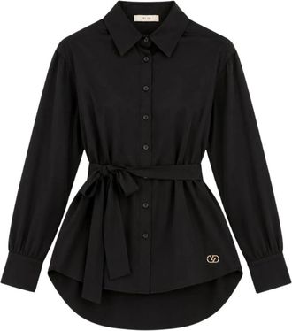 Yes-Zee Shirt met riem - Dames - Overhemden - Zwart - L - Overhemden