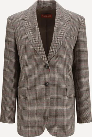Max Mara Checked pattern wool Blazer Female 42