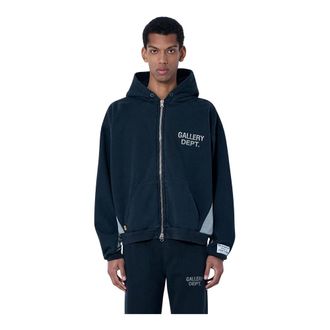 Gallery Dept. Zip-throughs, male, Black, Size: 2XL Zip-Up Logo Hoodie
