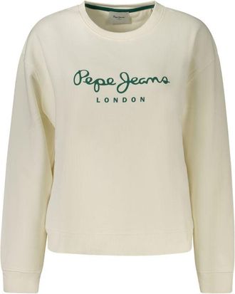 Pepe Jeans London White Cotton Blend Womens Sweatshirt