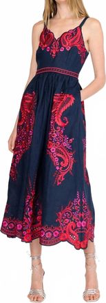 Christy Lynn Holly Midi Dress In Midnight Rosaria
