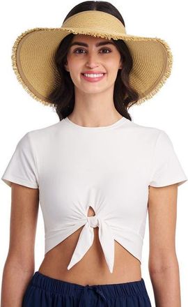 Coolibar Frayed Rolled Visor, UPF 50+ Sun Protection in Natural at Nordstrom