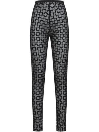 Givenchy logo-pattern leggings - Black
