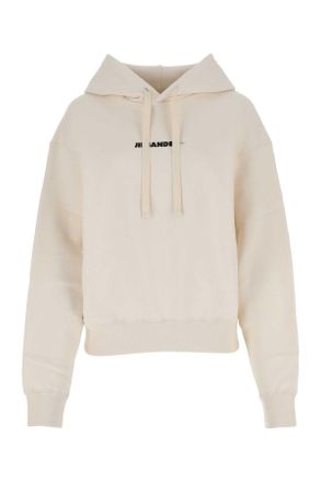 Jil Sander Cream Cotton Oversize Sweatshirt