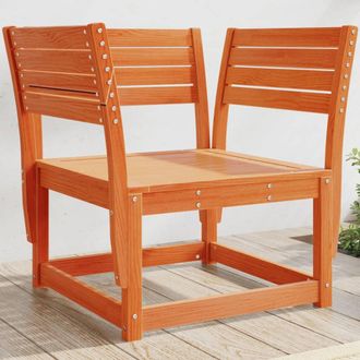 vidaXL Silla De Jard&iacute;n Madera Madera Maciza De Pino Marr&oacute;n Cera Vidaxl