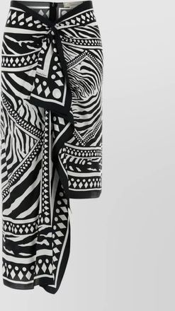 Blumarine printed asymmetric skirt