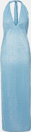 Os&eacute;ree Os&eacute;ree Lumi&egrave;re halterneck maxi dress