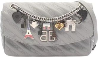 Balenciaga Pre-owned Cross Body Bags, female, Gray, Size: ONE SIZE Pre-owned Vintage Cross Body Bag