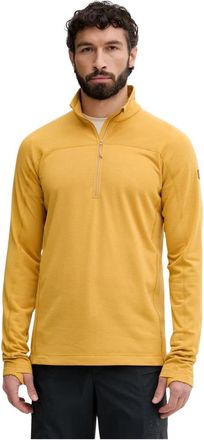 Fj&auml;llr&auml;ven Abisko Lite Half Zip - Heren - Longsleeves - Geel - S - Tops