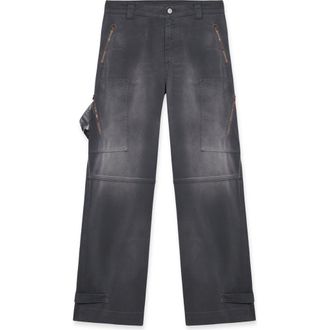 Fortela Juniat Cargo Twill Cotton Trousers in Dark Grey at Nordstrom, Size 24 Eu