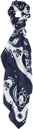 Treasure & Bond Paisley Print Scrunchie Scarf in Blue Multi Combo at Nordstrom