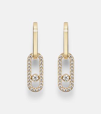 Messika Move Link 18kt gold earrings with diamonds