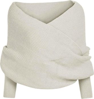 Generic Womens Knitted Jumpers Off Shoulder Sweater Scarf Soft Comfort Warmth Pullover Sweaters Ladies Spring Autumn Winter Fitted Jumpers for Women Classic P