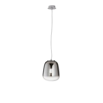 Luce-Ambiente-Design L&aacute;mpara de mesa Smoke en vidrio gris Gum&egrave; 20 cm