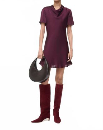 Staud Iris Silk Dress In Syrah