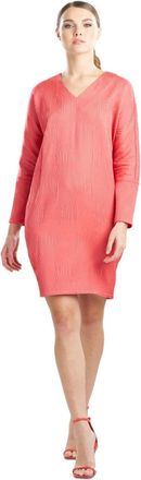 Natori Dress Womens Peach Scroll Jacquard Long Sleeve Pullover FTS1081
