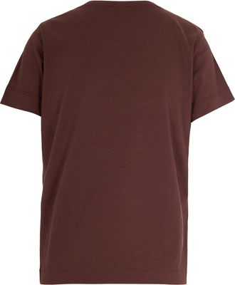 Pinko Womens T-Shirt Logo Print Brown Earth X Plants Cotton T-Shirts & Jerseys