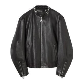 Gucci Leather jacket with Horsebit - male - Gucci - Leather Jackets - Black - XS - Jackets