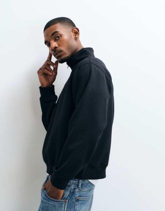 The North Face Essential Simple Dome relaxed con zip a 1/4 in nero