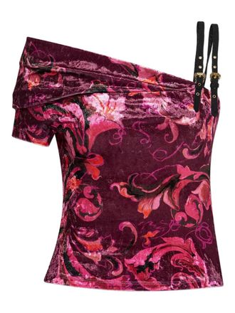 Versace Jeans Couture floral-pattern strap top - women - Polyester - 42 - Pink