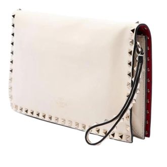 Valentino Pre-owned Vintage Clutch - Dames - Pre-owned - Wit - Maat: ONE Size Leer