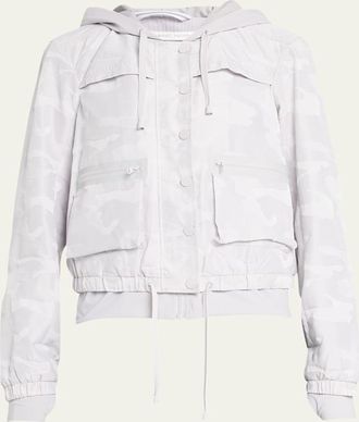 Blanc Noir Skyfall Camo-Print Aviator Jacket