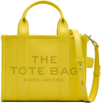 Marc Jacobs The Leather Small Tote Bag - female - Marc Jacobs - Shopping Bags - Yellow - ONE SIZE - Bags