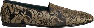 Dolce & Gabbana Jacquard leren instaploafers - Heren - Loafers - Veelkleurig - 44 EU - Leer - Schoenen