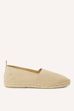 Frescobol Carioca Mens Helio Suede Espadrille In Sand