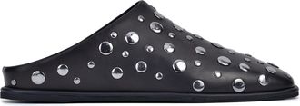 Sanctuary Womens Bari Studs Mule, Black/White, 3.5 UK