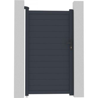 Habitat et Jardin Habitat Et Jardin - Puerta Jardin Aluminio marc - 101.2 X 180.9 Cm - Gris