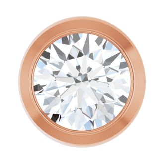 Diamond2Deal 14k Gold 1/3 CT Lab Grown Diamond Chain Slide Pendant