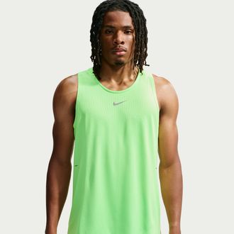 Nike Mens Stride Aero-FIT Running Tank Top in Yellow | IM5148-702