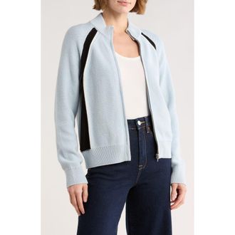 Obey Lizzie Colorblock Zip Cardigan in Light Blue at Nordstrom Rack, Size X-Small