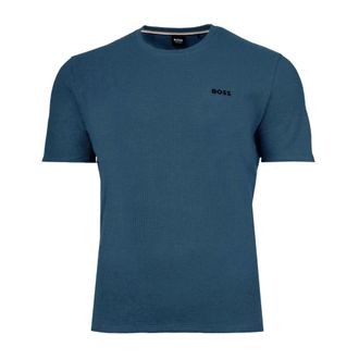 HUGO BOSS Tops, Heren, Blauw, 2Xl, Katoen, TShirt MC Logo Coton