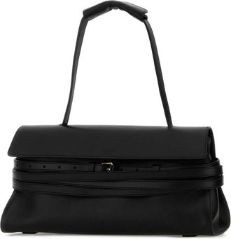 Moschino Womens Nappa Leather Shoulder Bag Black