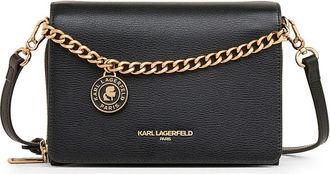 Karl Lagerfeld Lourdes Crossbody in Black/gold at Nordstrom