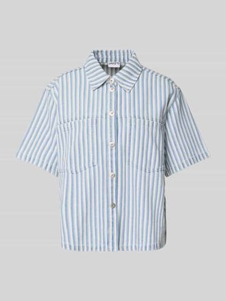 Jake*s Casual Regular Fit Hemdbluse mit 1/2-Arm in Jeansblau, Gr&ouml;&szlig;e 36